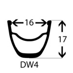 Profil de la jante Roue complète Ultra Légère OMOBIC DAYLITE 24" 540mm pour fauteuil roulant