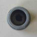 Embout de canne gris Ø16mm embase Ø28mm avec renfort métallique