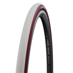 Pneu SCHWALBE DUNK KING 26 x 1 (25-590) blanc flanc bordeaux asymétrique