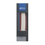 Pneu SCHWALBE DUNK KING 26x1 (25-590) blanc flanc bordeaux asymétrique emballage face avant